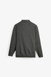 NU Cotton-Melange Zip Knit Polo