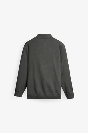 NU Cotton-Melange Zip Knit Polo