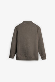 NU Cotton-Melange Zip Knit Polo