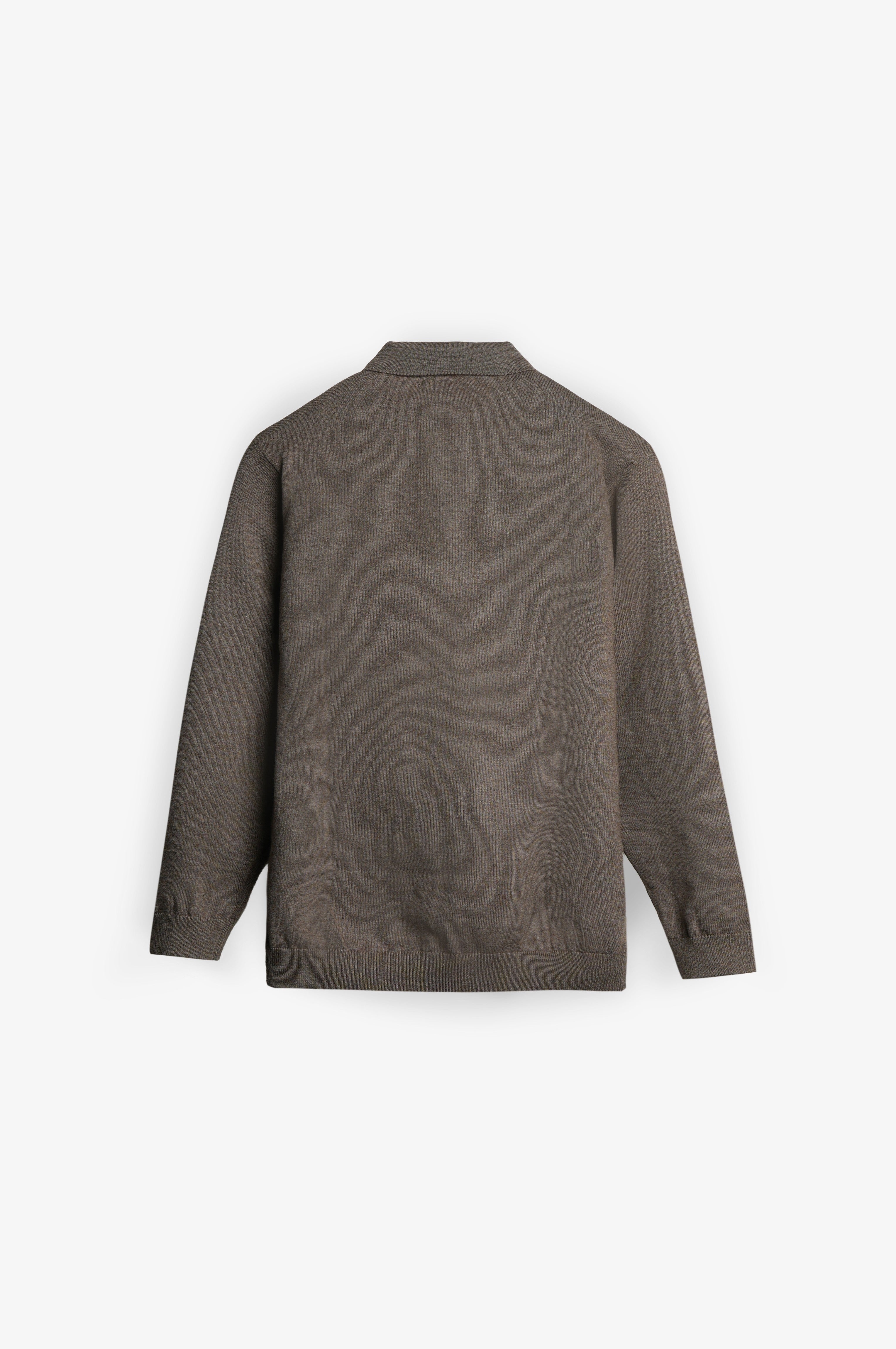NU Cotton-Melange Zip Knit Polo