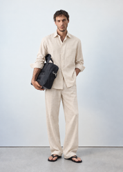 Regular Fit Lyocell Linen Shirt - Beige