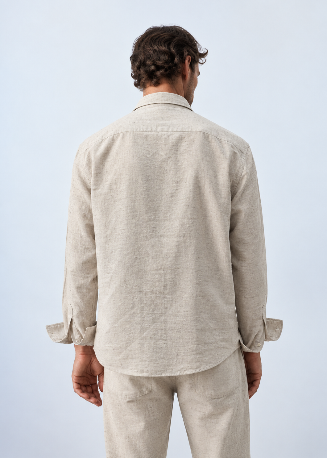 Regular Fit Lyocell Linen Shirt - Beige