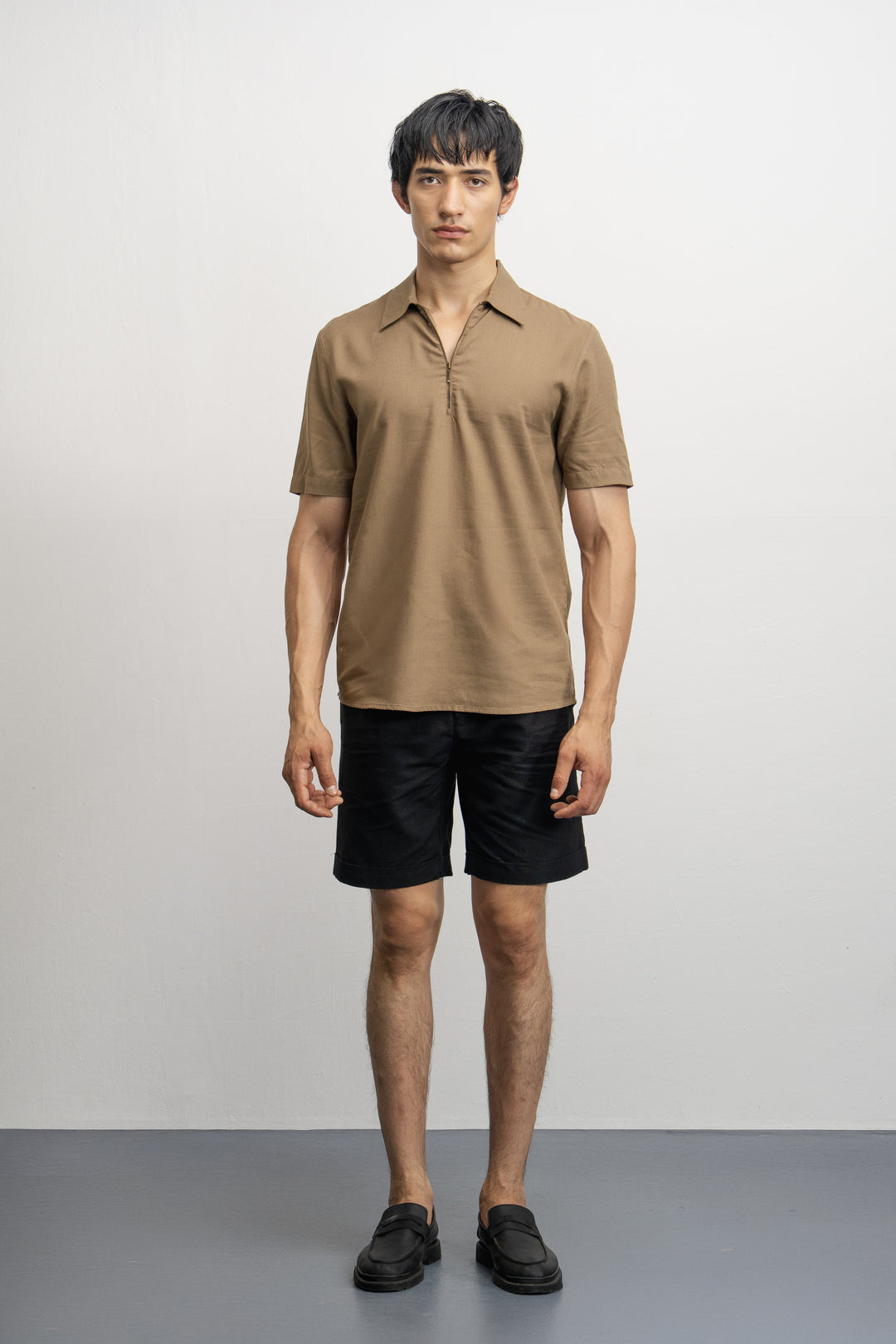 NU Lyocell-Linen Zip Shirt