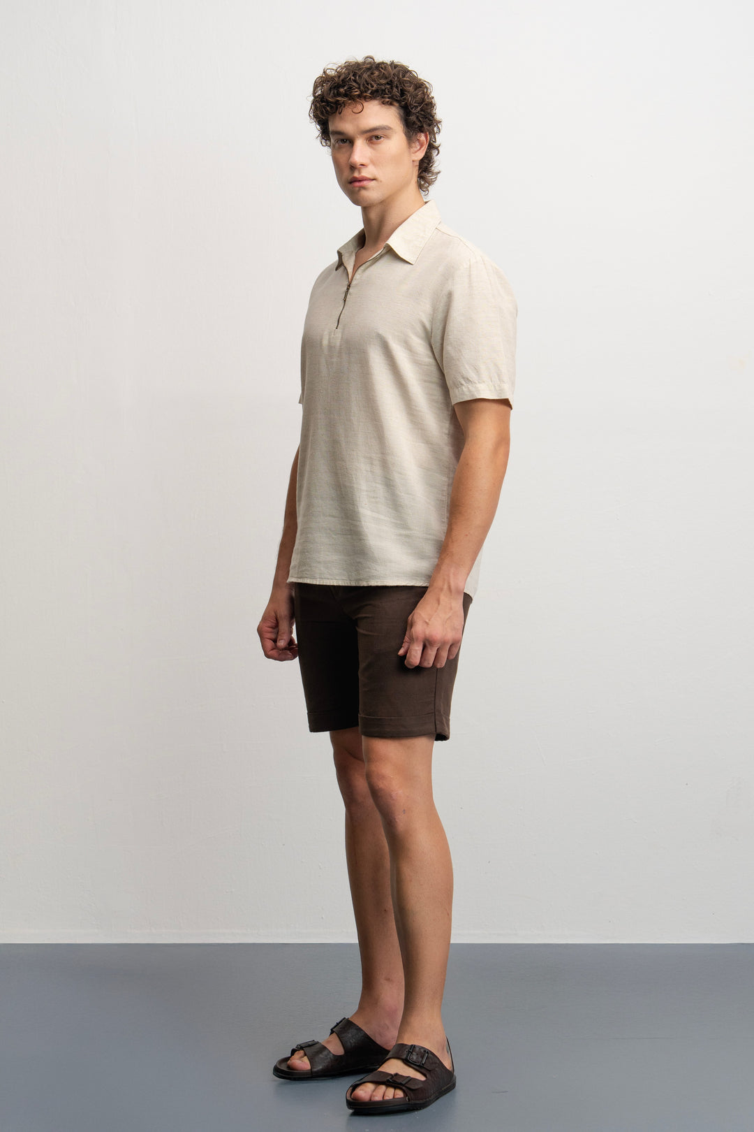NU Lyocell-Linen Zip Shirt