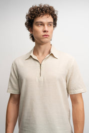 NU Lyocell-Linen Zip Shirt