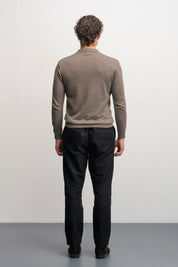 NU Cotton-Melange Zip Knit Polo