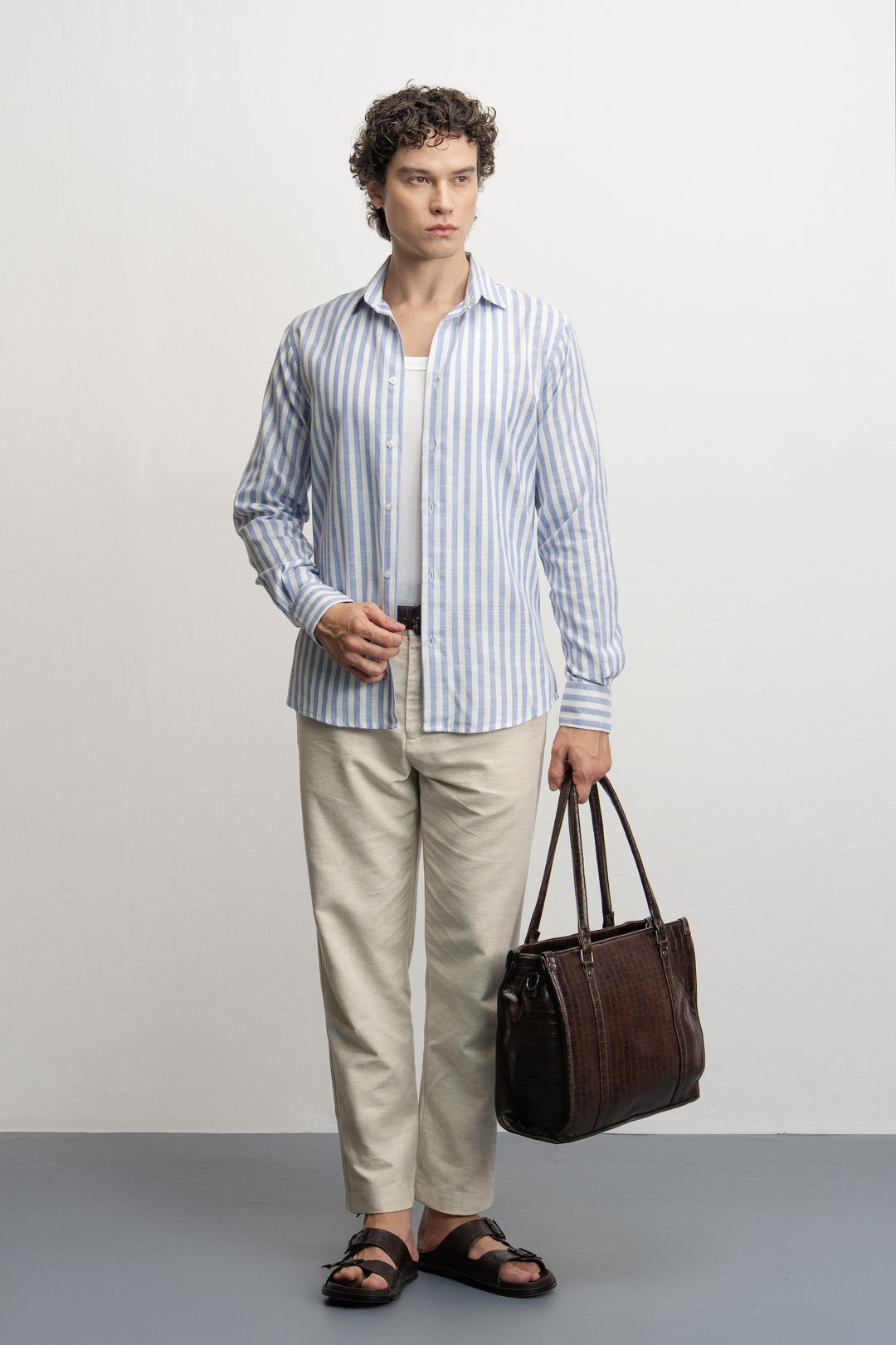 NU European Linen Striped Classic