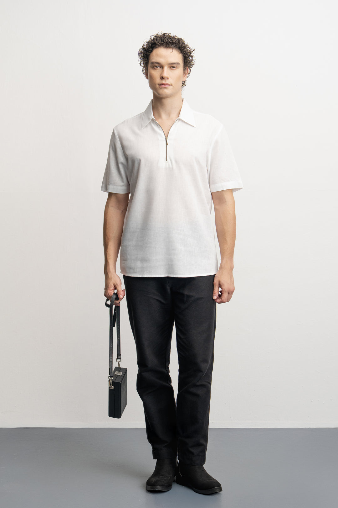 NU Lyocell-Linen Zip Shirt