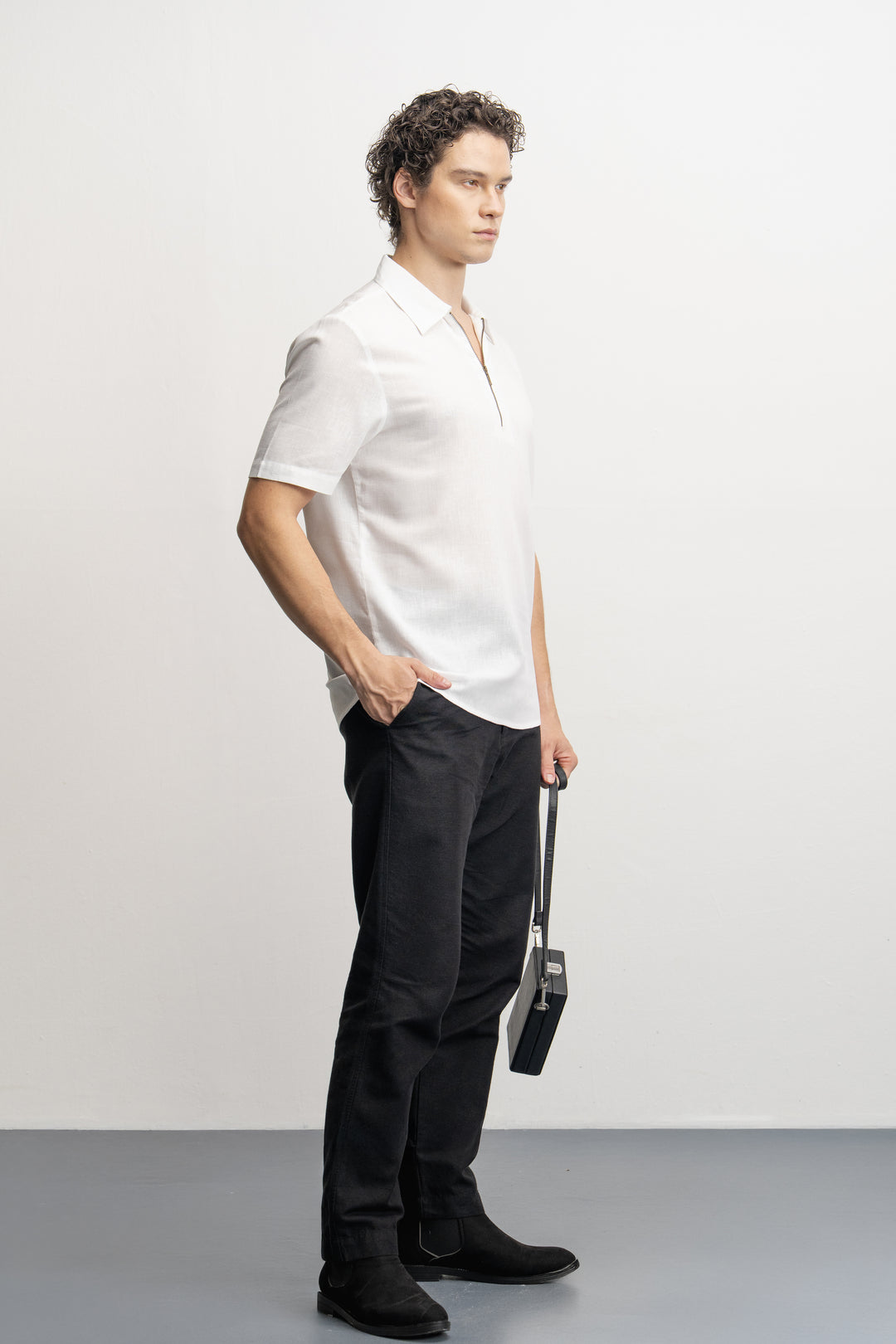 NU Lyocell-Linen Zip Shirt