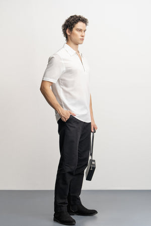 NU Lyocell-Linen Zip Shirt