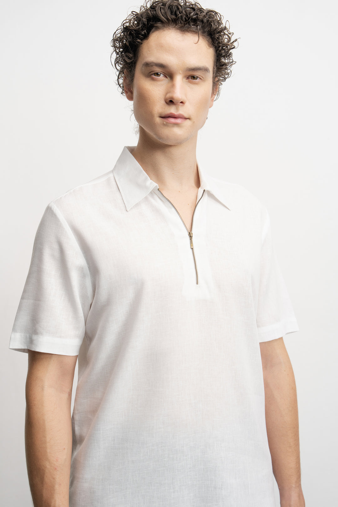 NU Lyocell-Linen Zip Shirt