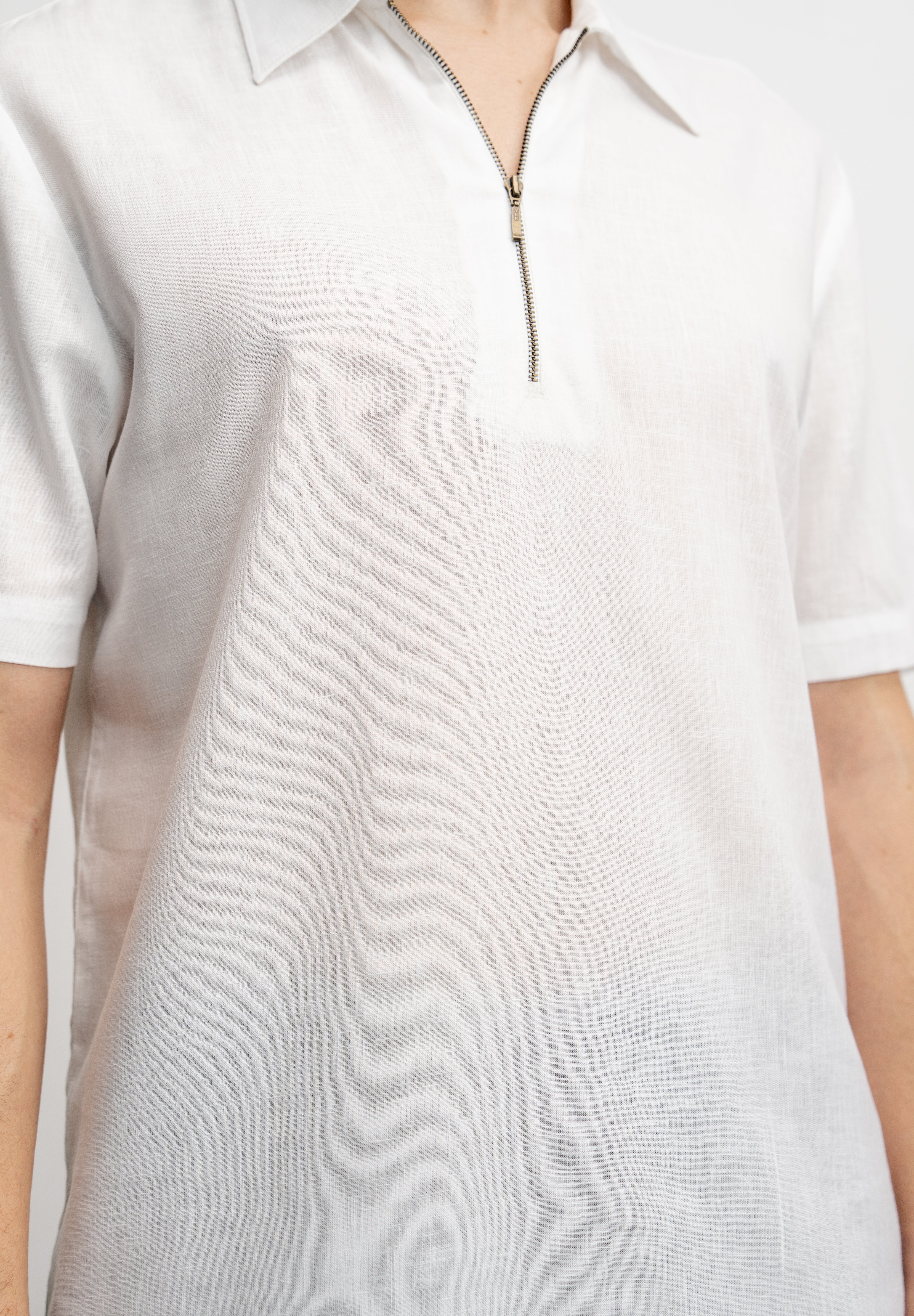 NU Lyocell-Linen Zip Shirt