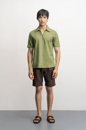 NU Lyocell-Linen Zip Shirt