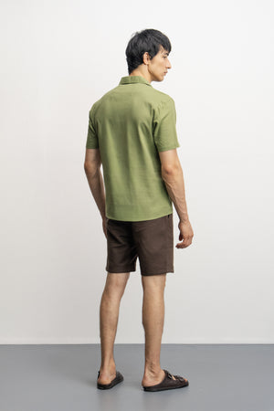 NU Lyocell-Linen Zip Shirt