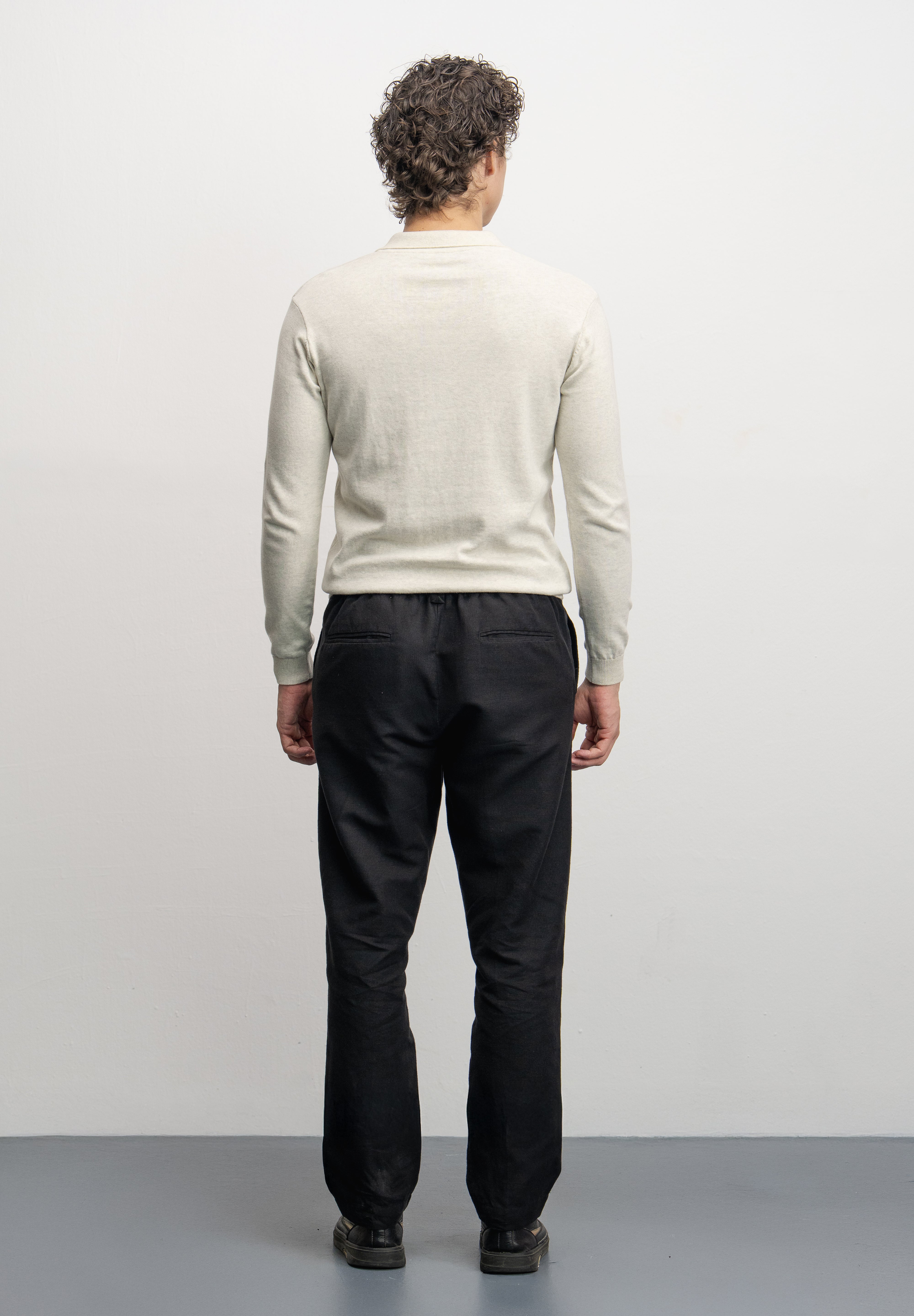 NU Cotton-Melange Zip Knit Polo