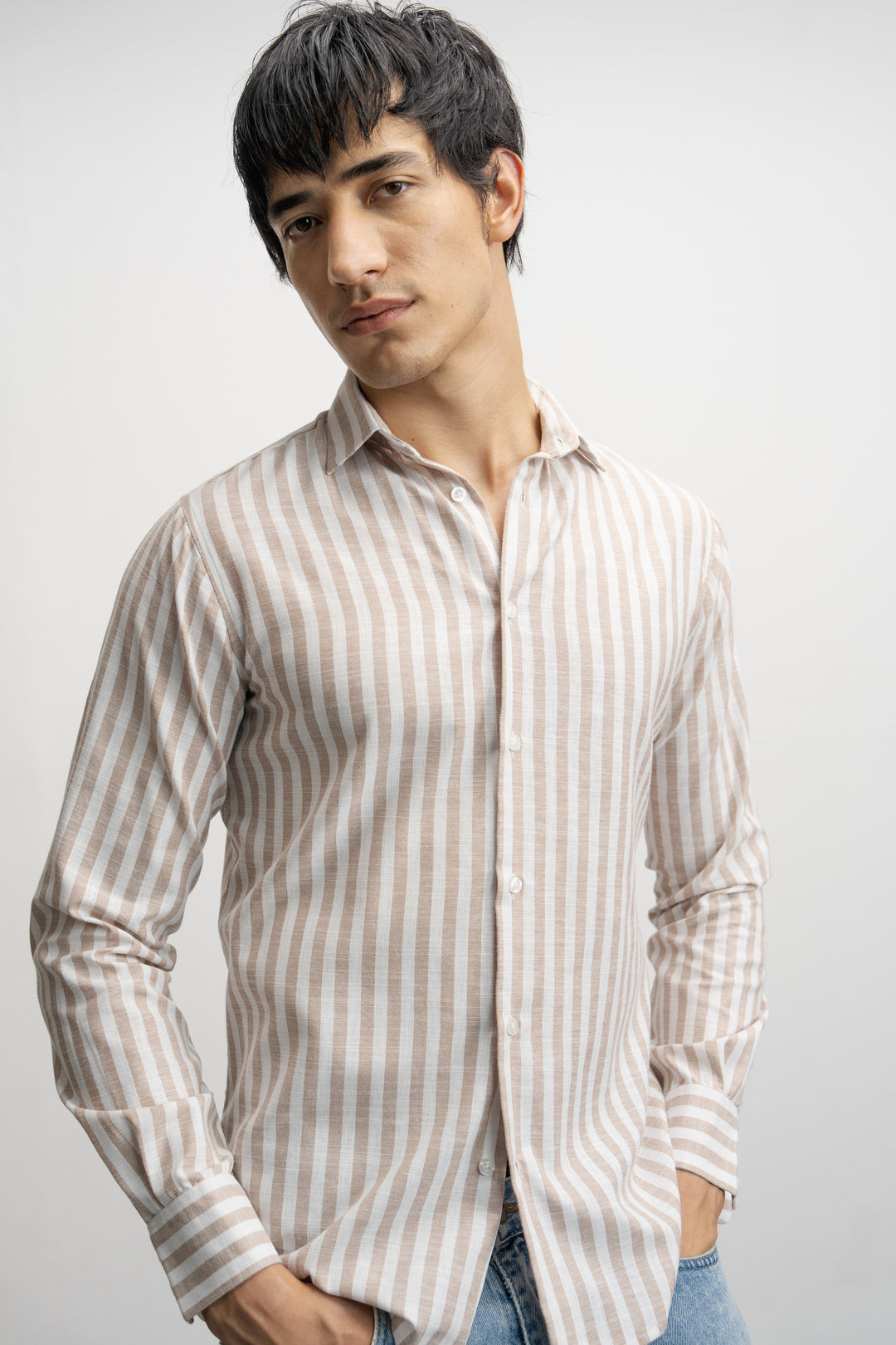 NU European Linen Striped Classic