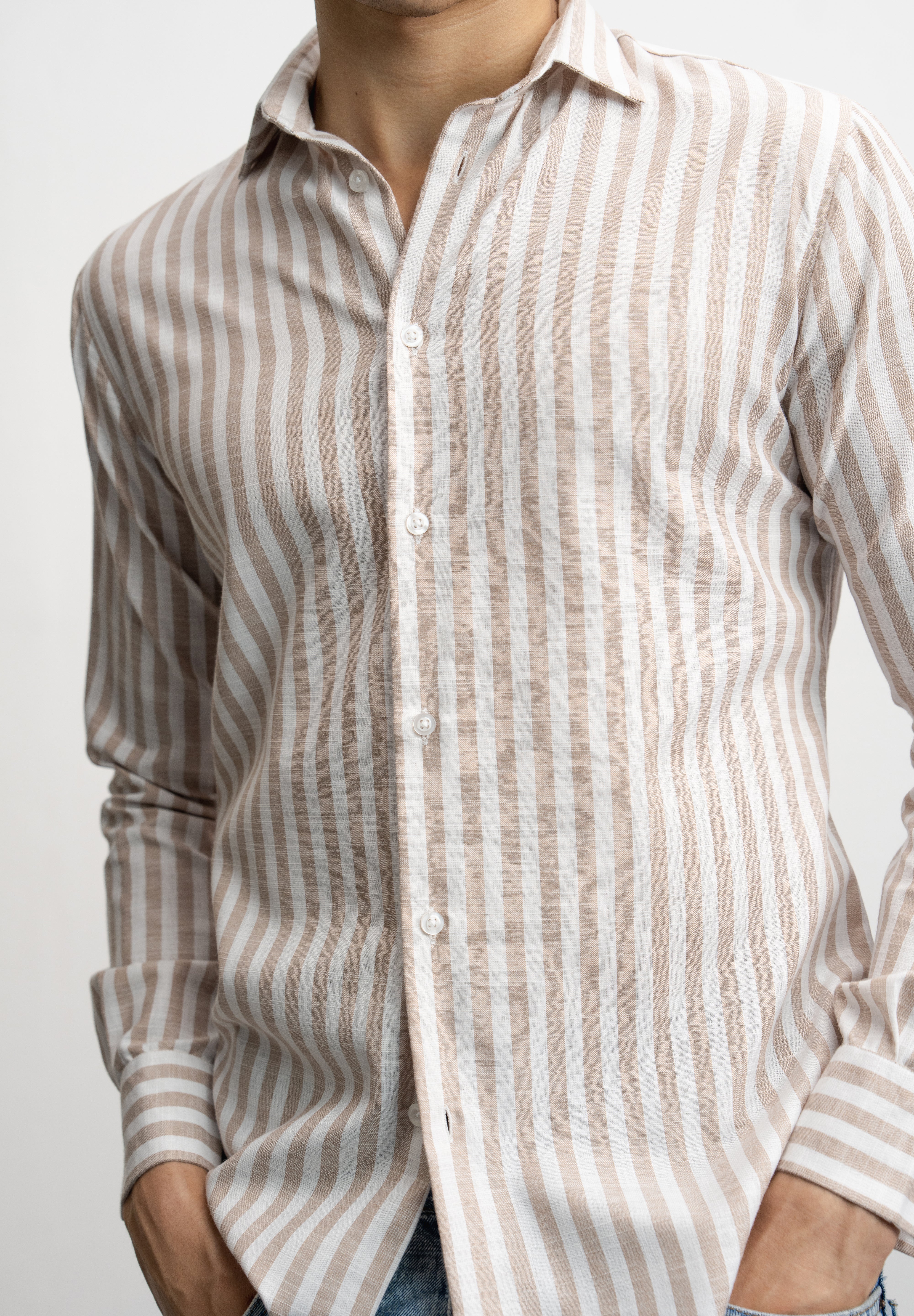NU European Linen Striped Classic
