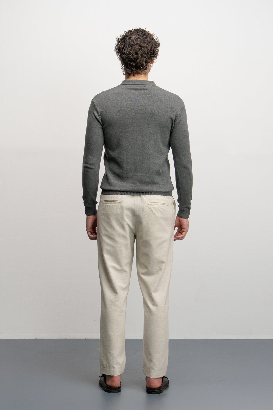 NU Cotton-Melange Zip Knit Polo